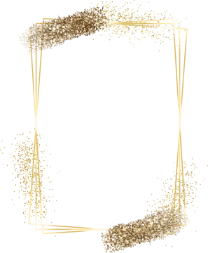 a gold frame with a white background