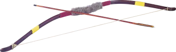a bow and arrow on a white background