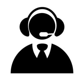 a black and white icon of a person wearing headphones