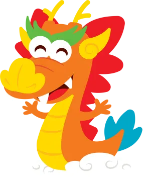 vector illustration of a cute dragon