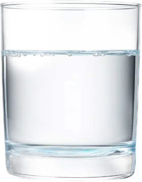 a glass filled with water