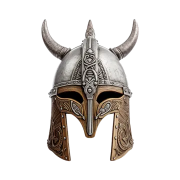 a viking helmet on a white background