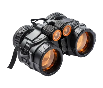 a pair of binoculars on white background