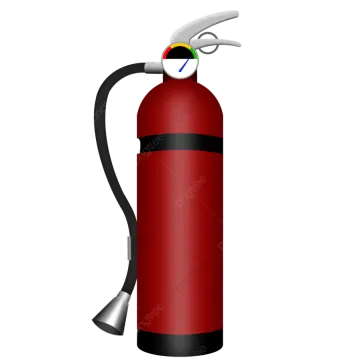 a red fire exor on a white background