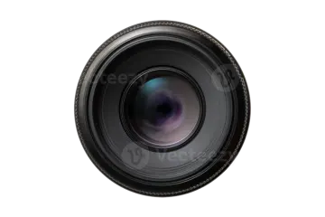 the lens on a white background