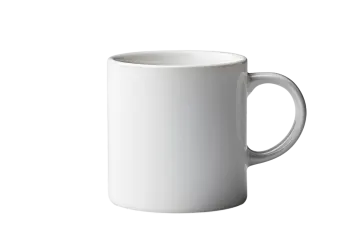 a white mug with a handle on it