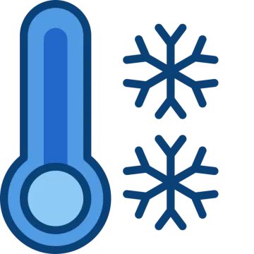 a thermometer with snow flakes
