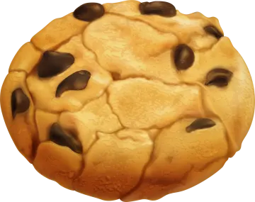 a cookie with chocolate chips on it