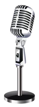an old fashioned microphone on a stand