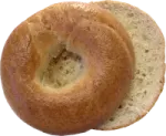 a bagel on a white background