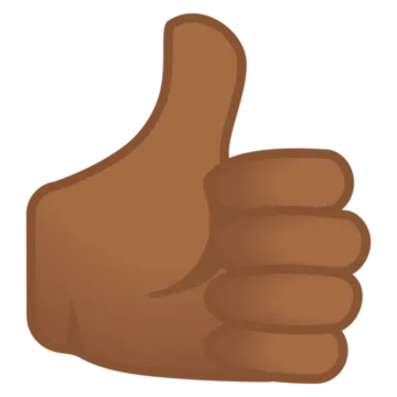 a thumbs up hand