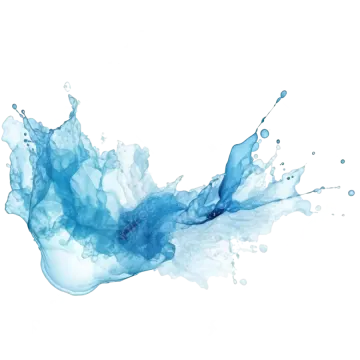 blue ink in water on white background