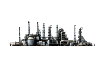 an industrial plant on a white background