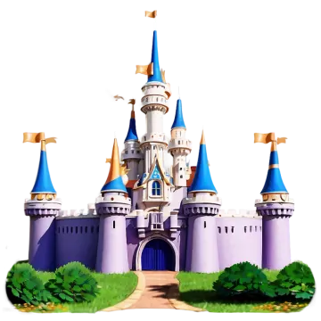 a castle in the middle of a field