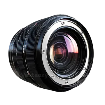 a large lens on a white background