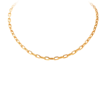 a gold chain bracelet with links