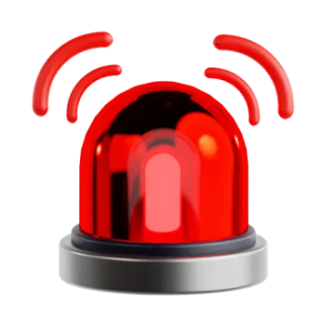 a red alarm clock on a white background