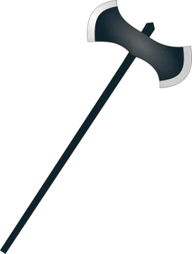 an axe on a white background