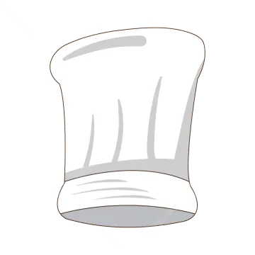 a chef hat on a white background
