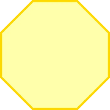 a hexagon with a white background