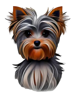 a yorkshire terrier dog with brown and black hair