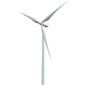 a wind turbine on a white background
