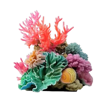 a coral reef with colorful corals on it
