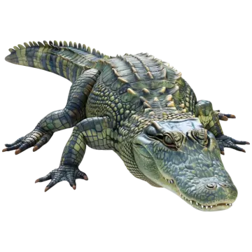 3d digital illustration of a crocodile isolated from a white background