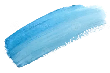 a blue brush stroke on a white background