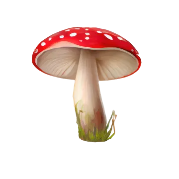 a mushroom on a white background