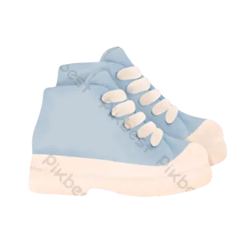 a pair of blue shoes with white soles