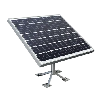 a solar powered street light on a white background