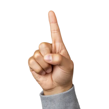 a person's hand showing the middle finger sign