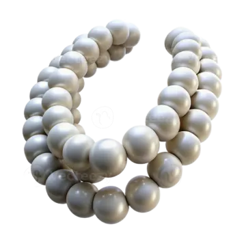 an image of a white pearl necklace