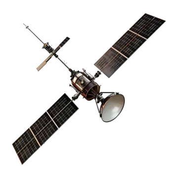 An artist's rendering of a satellite system