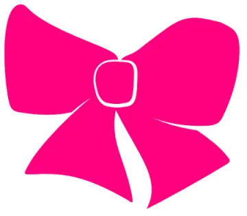 a pink bow on a white background