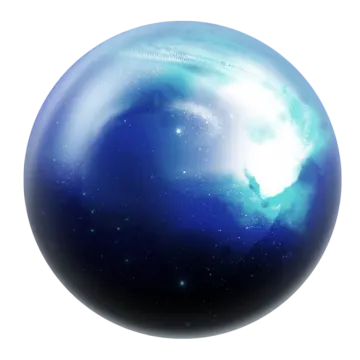 a blue ball with stars on it