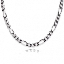 a black and white necklace on a white background