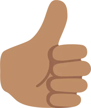 a hand giving the thumbs sign