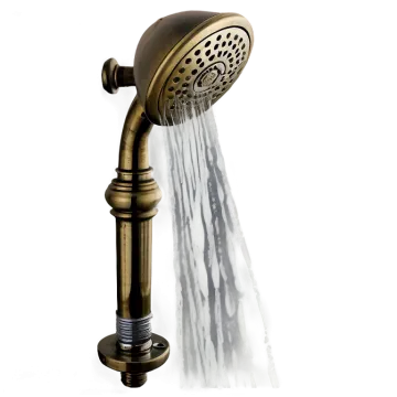 a shower head with water coming out of it