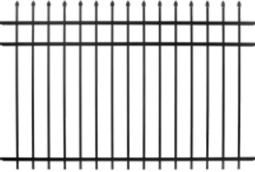 a black wire fence on a white background