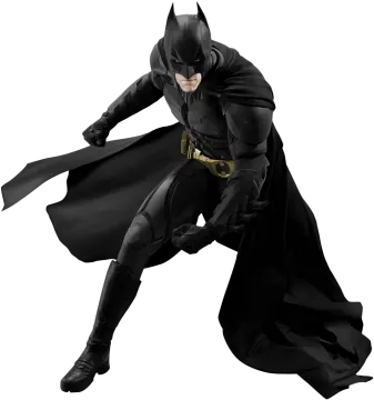 a man dressed as batman flying through the air