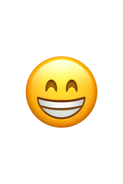 a smiley face with a smile on it's face