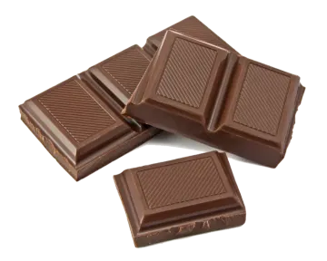 a pile of dark chocolate