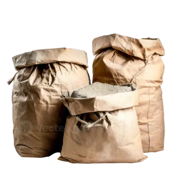 two bags of sand on a white background