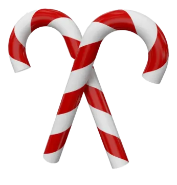 two candy canes on a white background