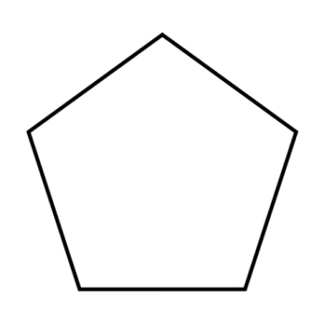 a hexagon is shown in the shape of a pentagon