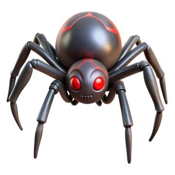 an image of a spider with red eyes