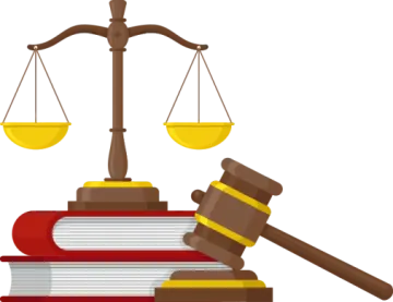 a judge's gave and books