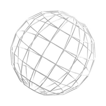 a drawing of a sphere with lines on it